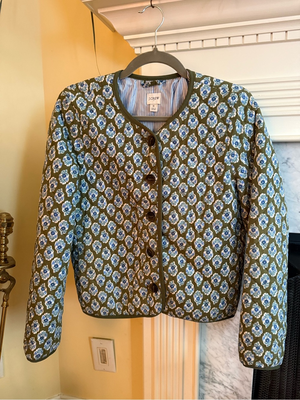 NWOT J Crew Quilted Lady Jacket, size 6